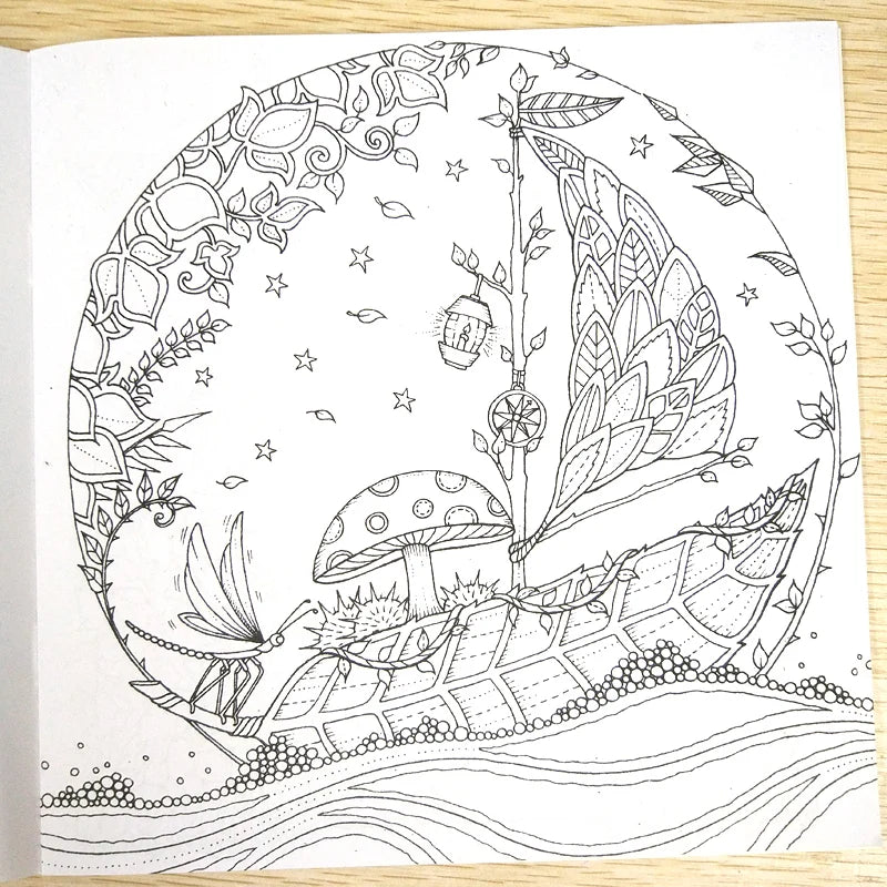 24 Page coloring book Enchanted Forest mandalas Animal kids Adult kids Coloring Books For adults drawing colouring Book 18x18 cm